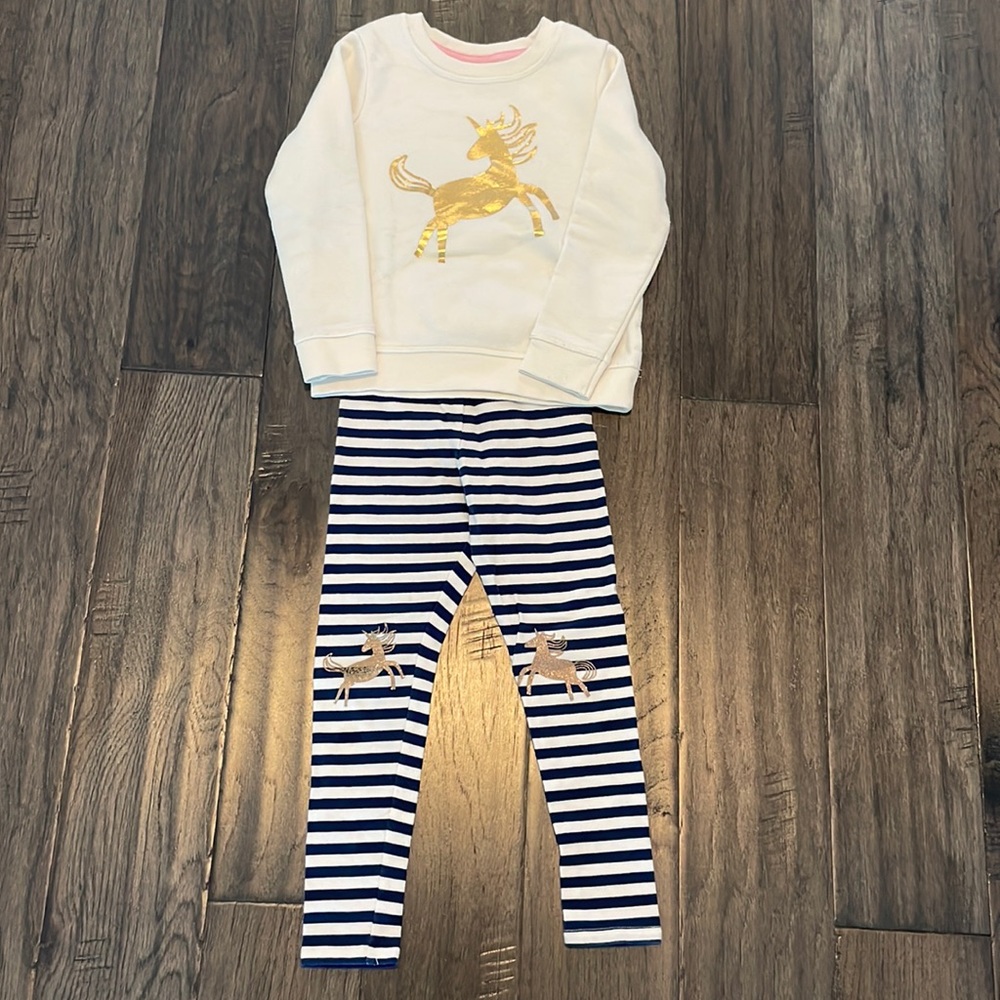 Cat & Jack Gold, Navy Blue and Ivory Unicorn Outfit 🦄